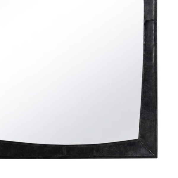 Estaban Leather Mirror Small (Black) Macro 3
